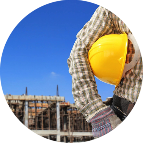 Worker and the blurred construction - Project Management Professionals